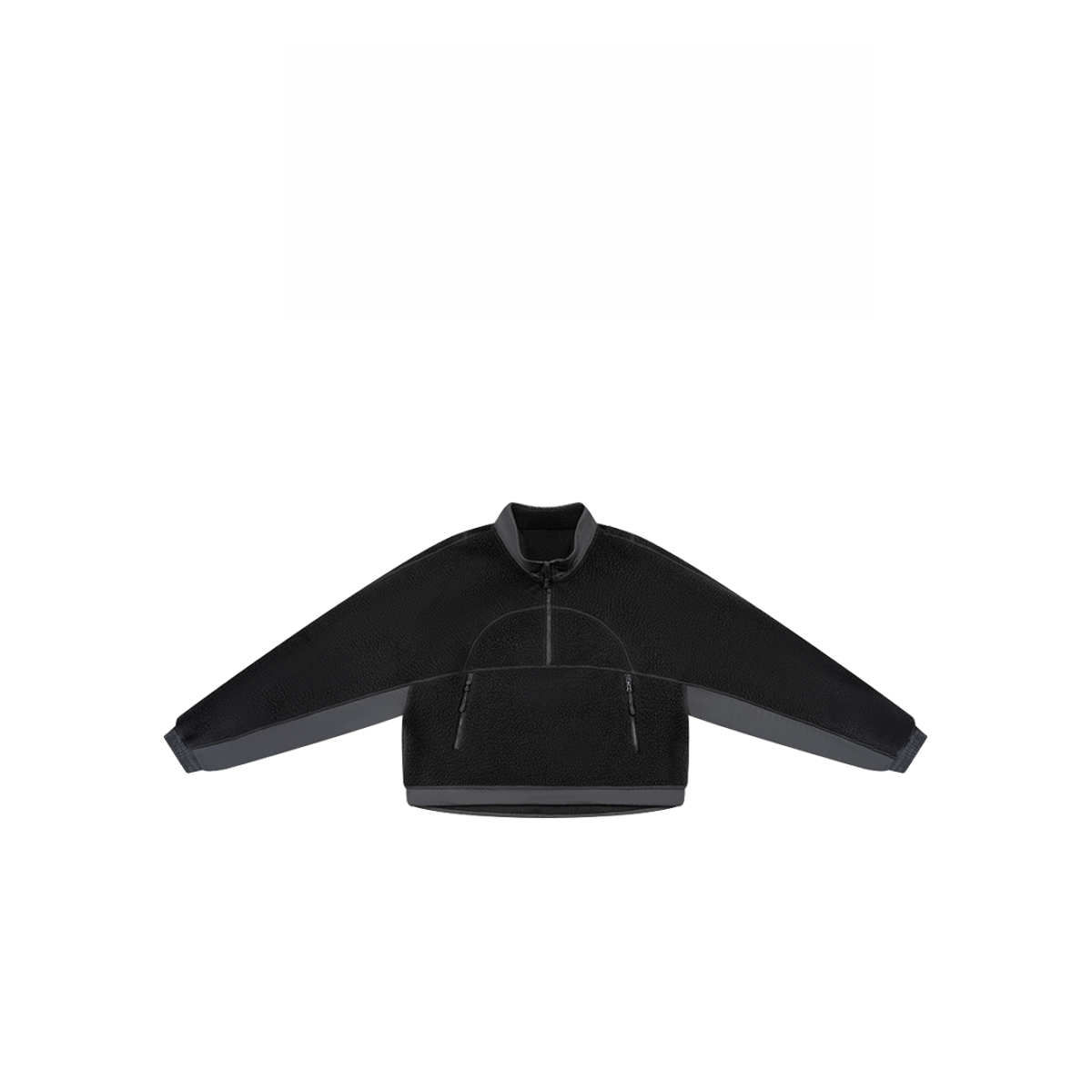 秋冬慵懒风拼接立领半拉链长袖卫衣678