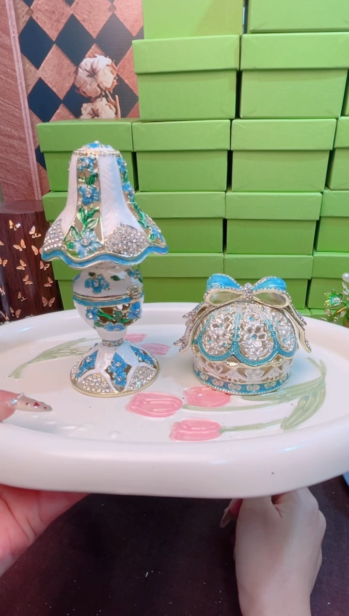 锌合金珐琅首饰盒默认微瑕拆盒不退～