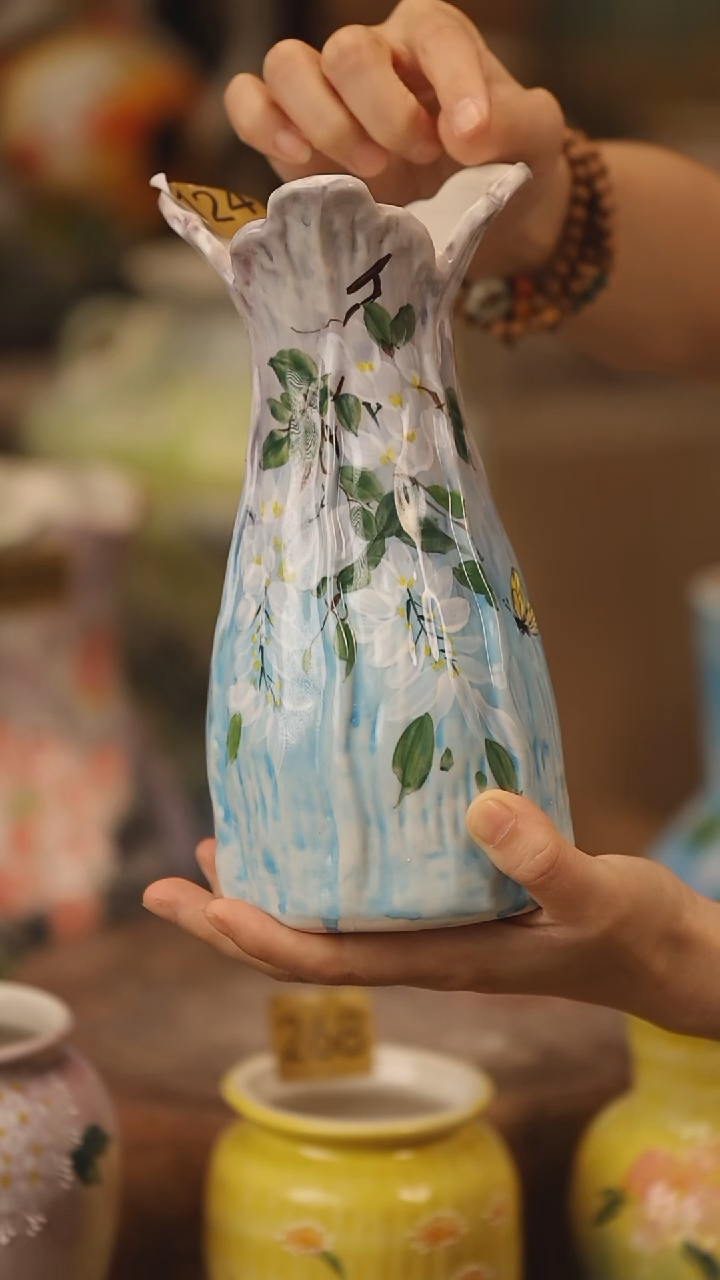 陶瓷124景德镇设计师手作花器摆件侘寂风