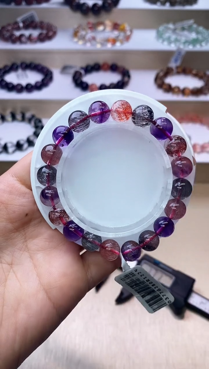 【闪购商品】水晶手链未镶嵌黑加仑超七9m+