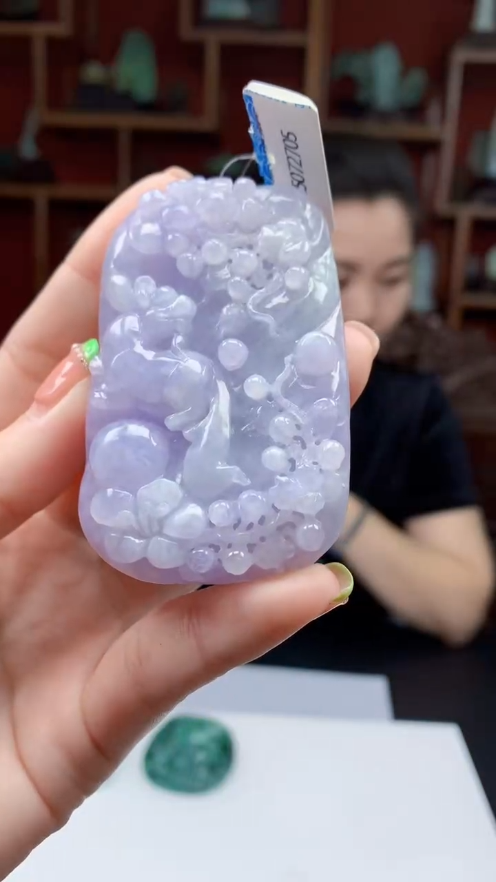 定制翡翠未镶嵌但***久1095ry-毛货挂件