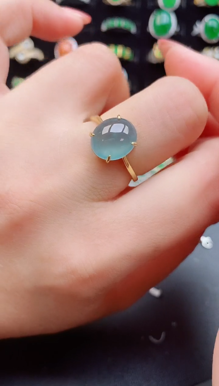【闪购商品】翡翠戒指银S925镶嵌12121