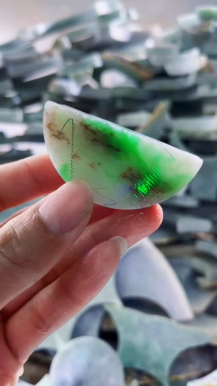 裸石翡翠缅甸翡翠A货陈35