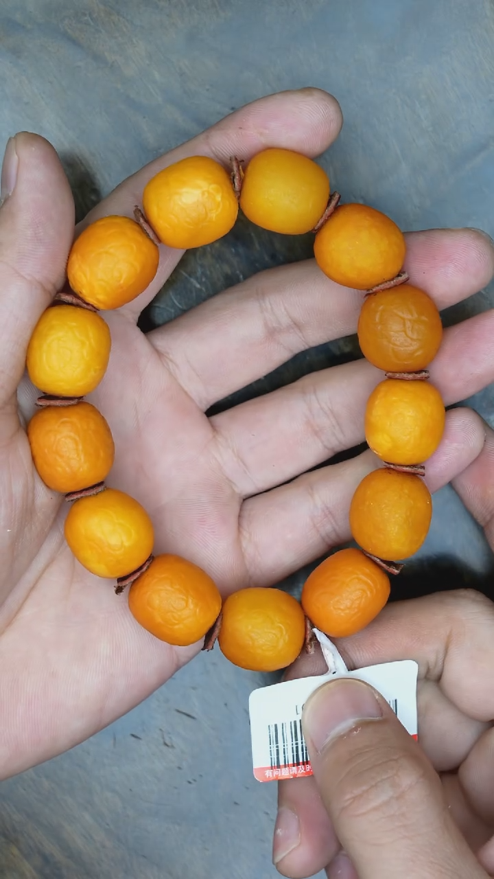 【闪购商品】琥珀裸石未镶嵌老蜡海漂手串多样性发其一