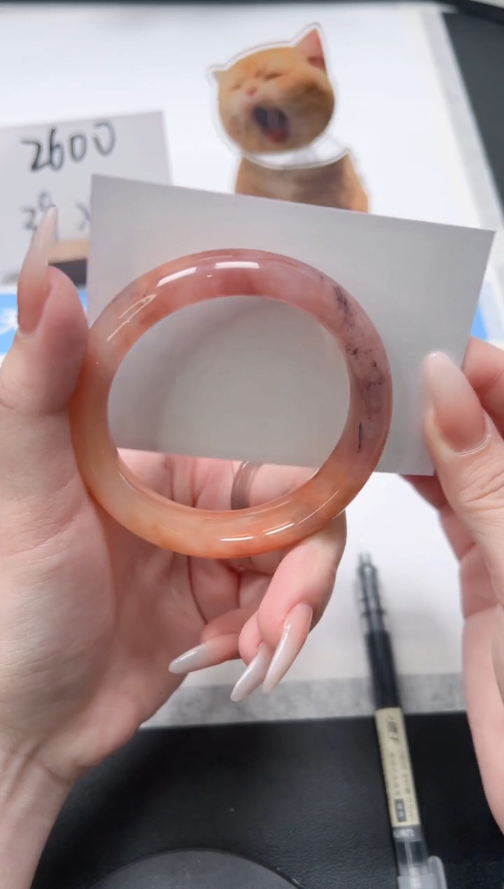 【闪购商品】石英质玉手镯未镶嵌30/桃花55.9