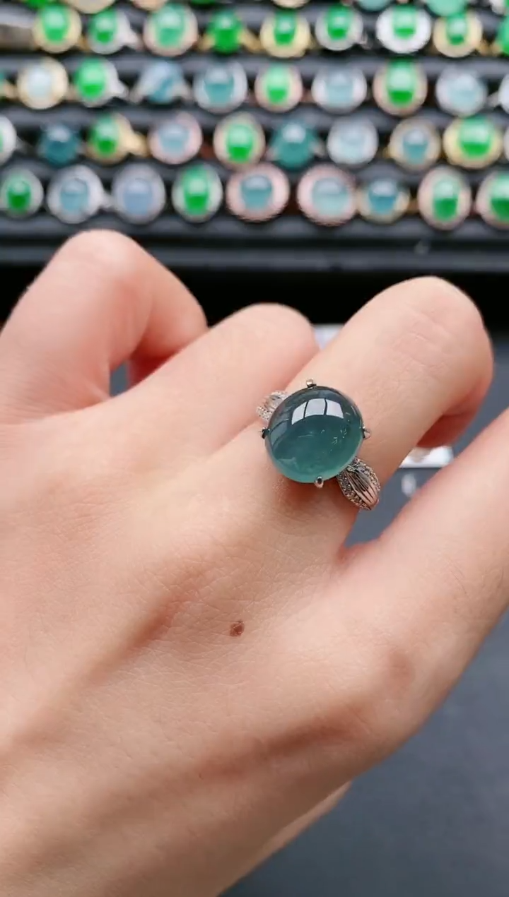 【闪购商品】翡翠戒指银S925镶嵌1111111111