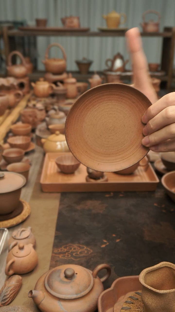 原矿料老岩泥  跳刀螺旋纹杯垫