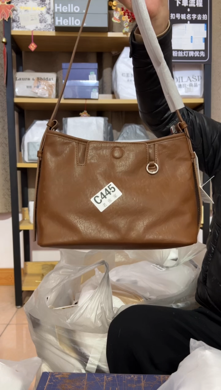 小牛剖层皮革老张家女包445