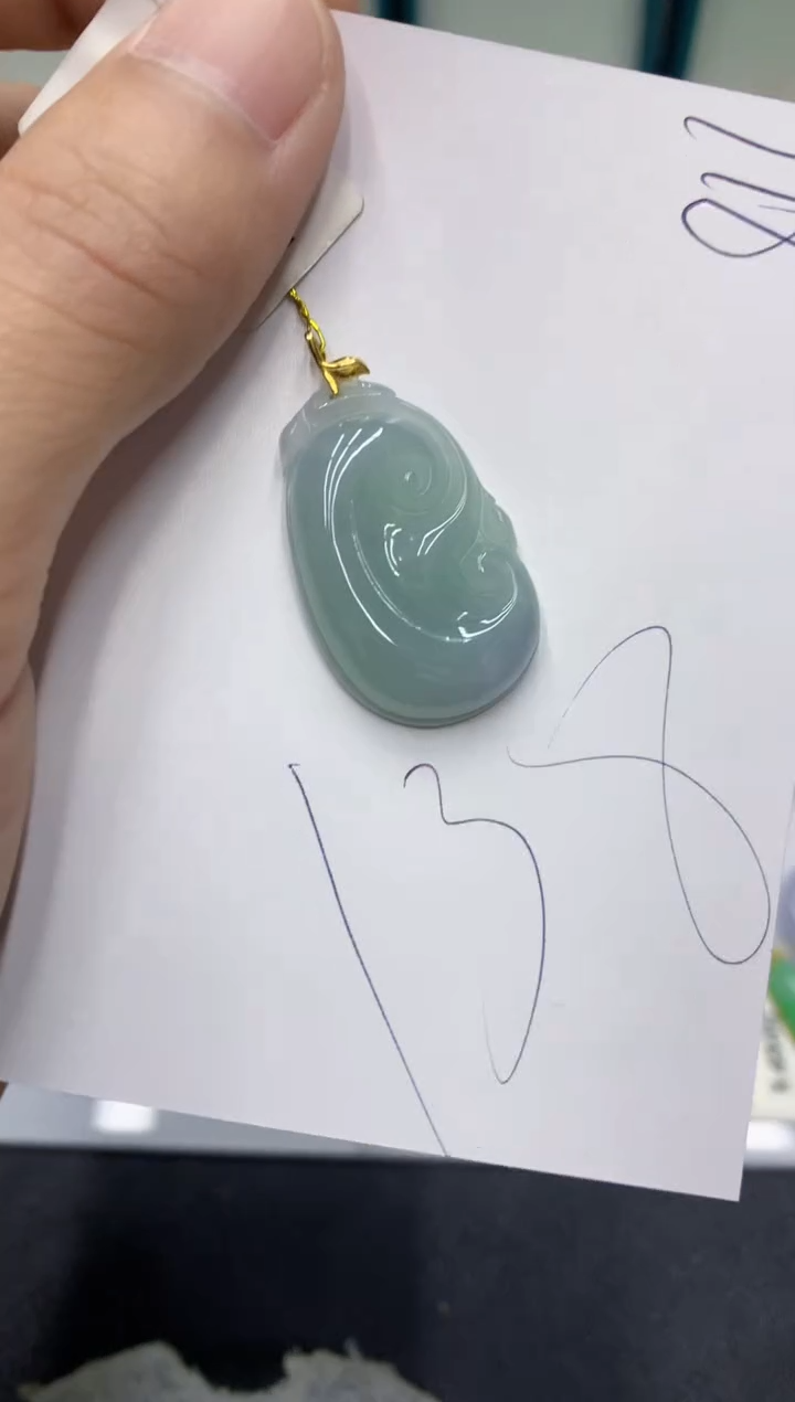 【闪购商品】翡翠颈饰18K金镶嵌翡翠