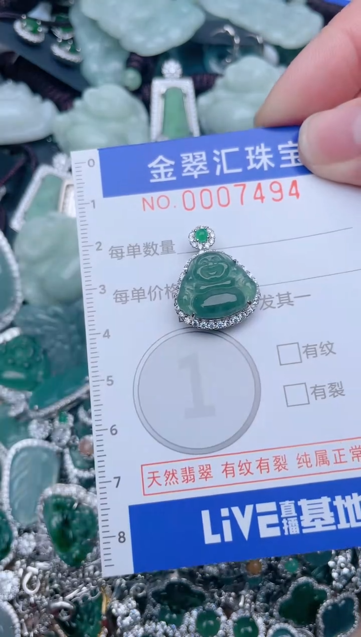 【闪购商品】翡翠颈饰未镶嵌7494.......