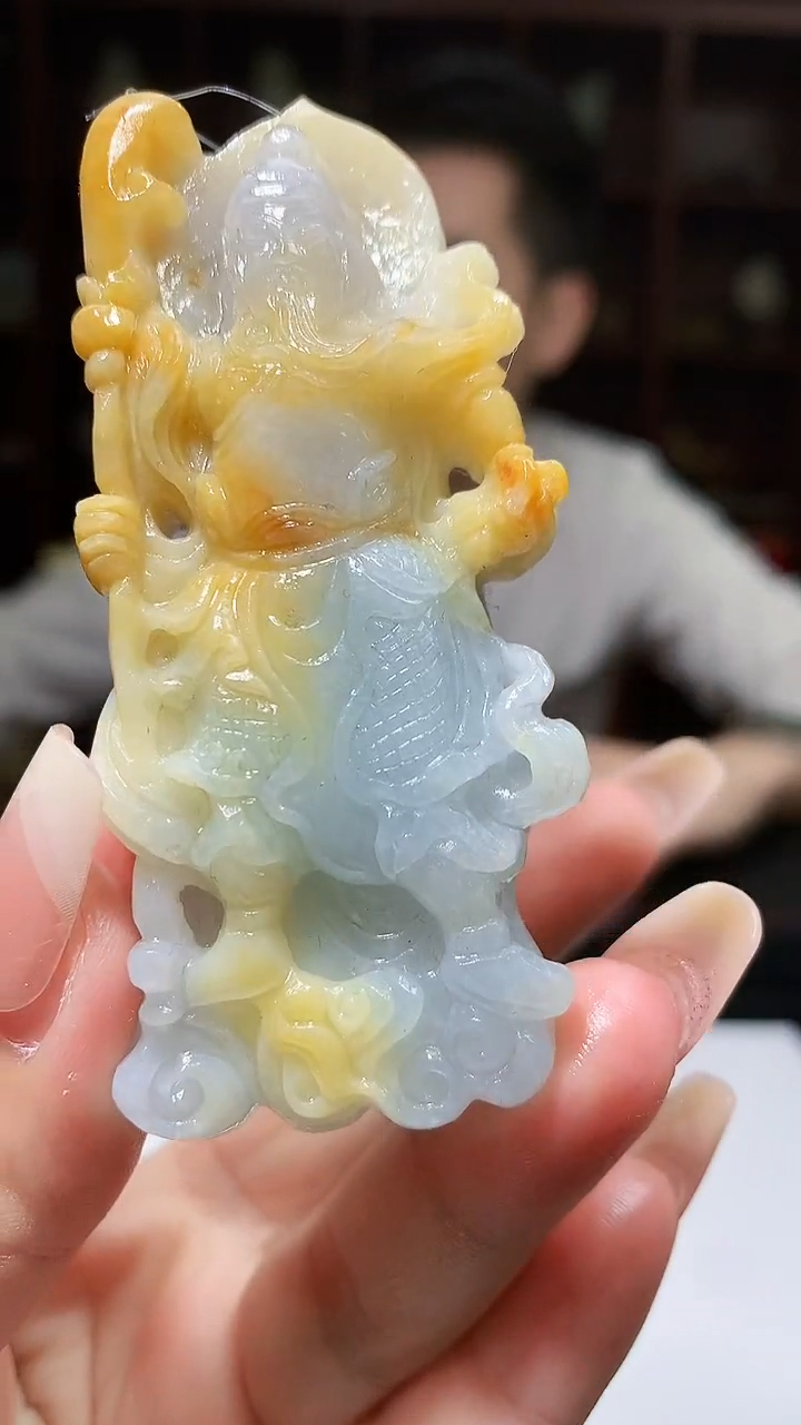 【闪购商品】定制翡翠未镶嵌1049xx-毛货挂件45