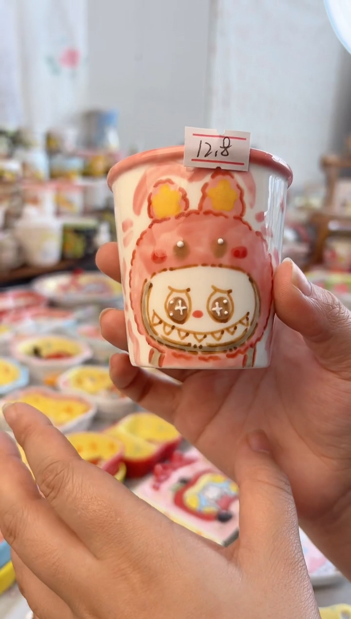 摆件陶景德镇陶瓷手绘微瑕