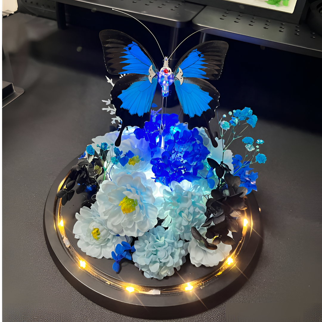 机械蝴蝶成品可动适合作为情侣生日礼物创意工艺品发光