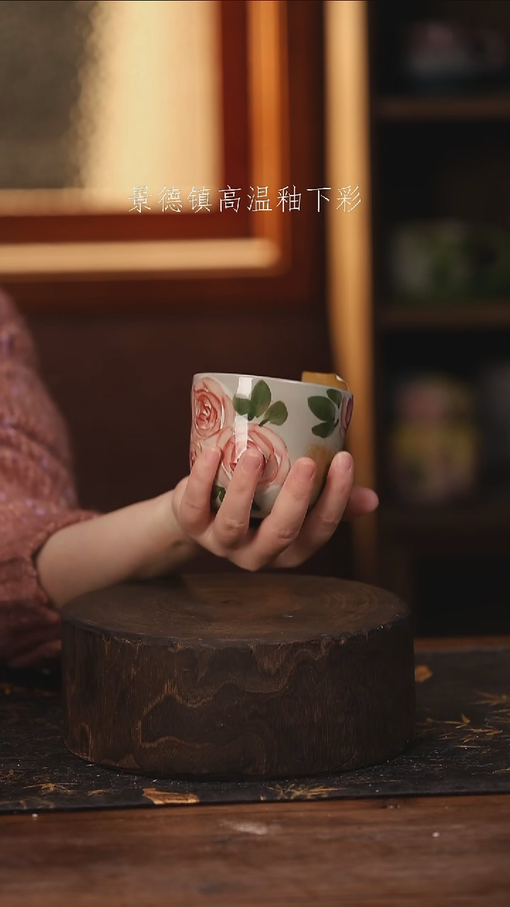 陶瓷景德镇高温釉下手绘陶瓷@L820@