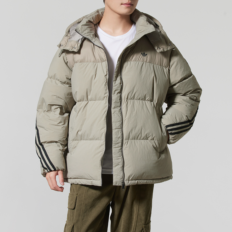 「抖音双11」阿迪达斯三叶草羽绒服外套男装户外保暖防风运动服