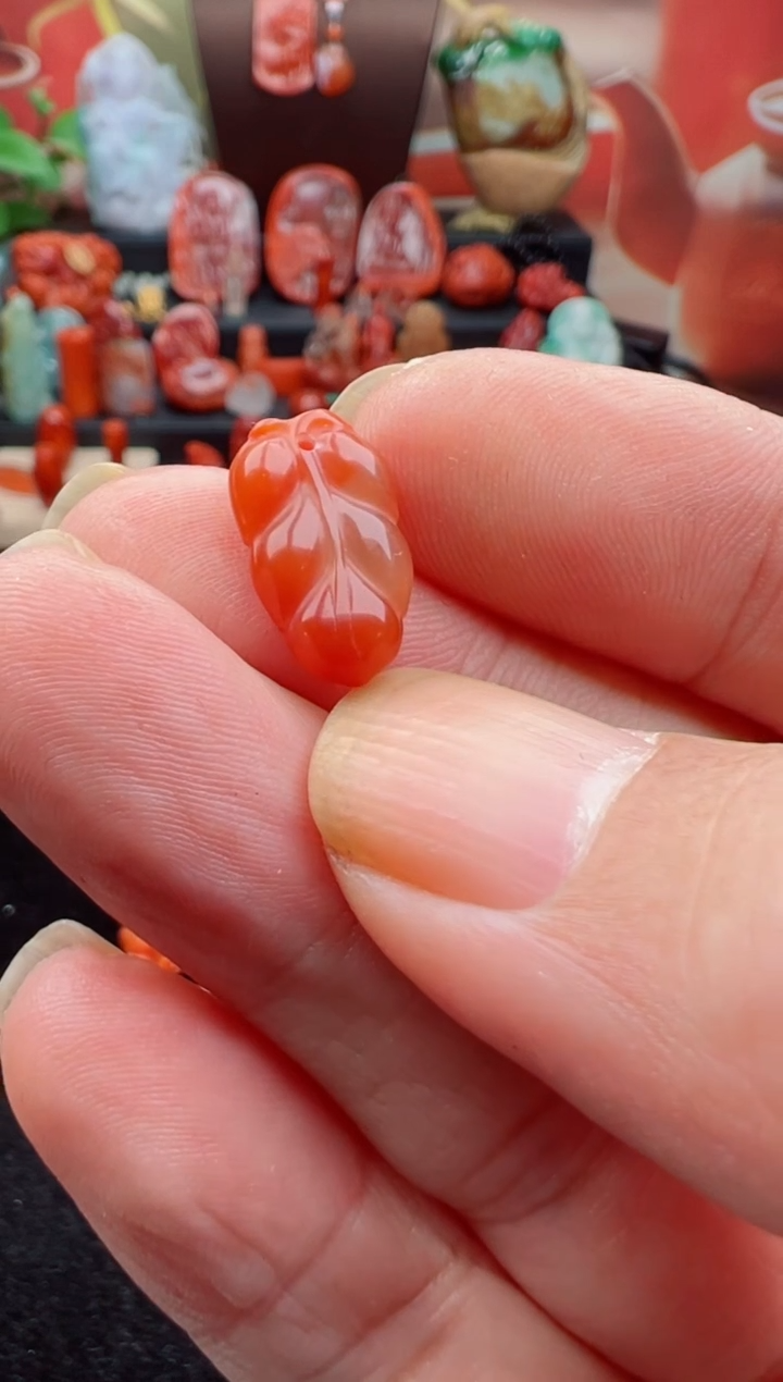 未镶嵌叶子南红玛瑙D****y叶子