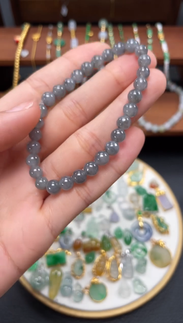 【闪购商品】翡翠套链未镶嵌一个  JK613