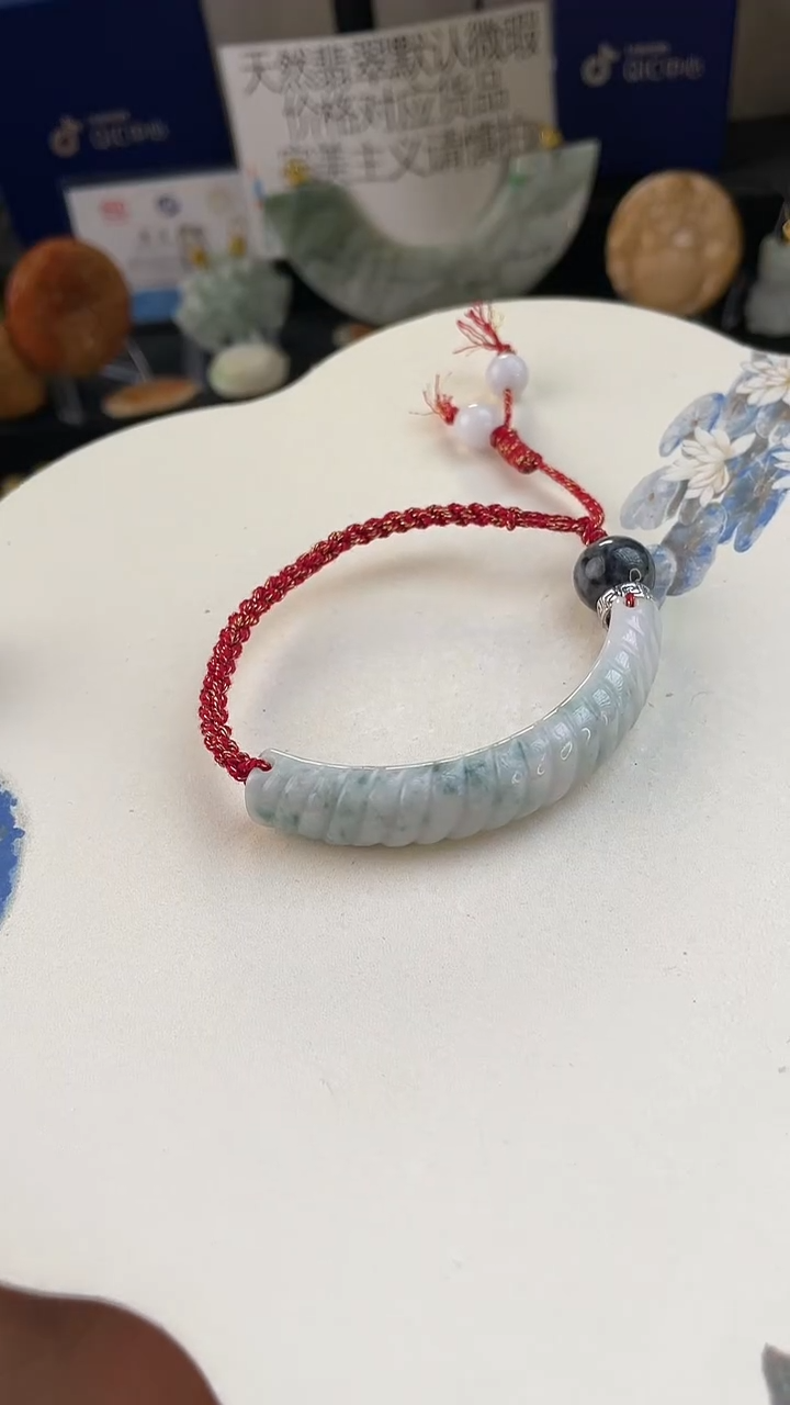 未镶嵌手链翡翠手工定制默认微瑕播介绍为准