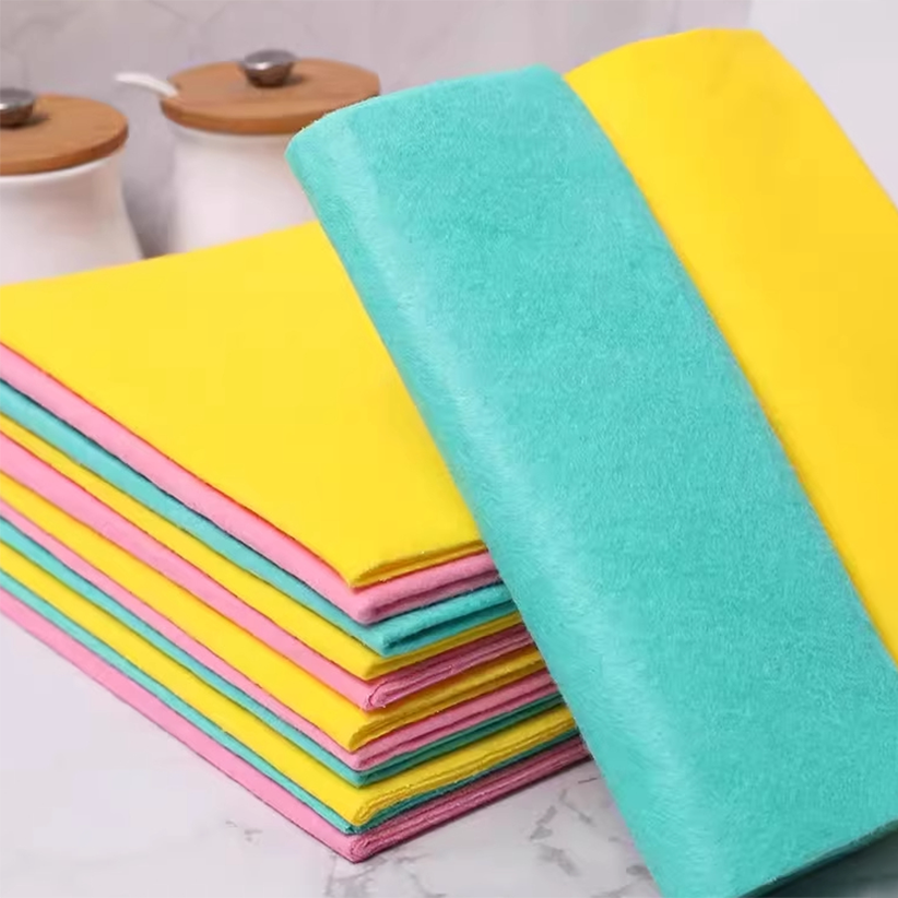 【9条】韩式进口 抹布百洁布厨房清洁布彩色