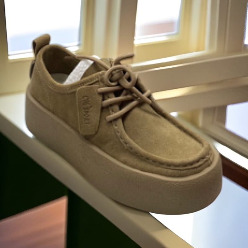 D4厚底时尚休闲鞋复古潮流鞋子圆头乐福鞋8560