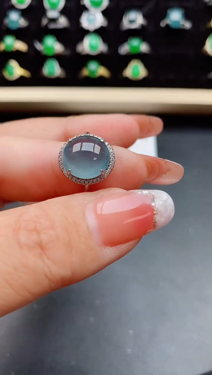 【闪购商品】翡翠戒指银S925镶嵌312312