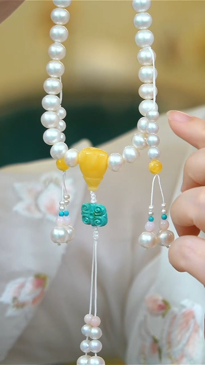 【闪购商品】淡水珍珠挂饰未镶嵌珍珠粉澳宝蜜蜡松石挂饰