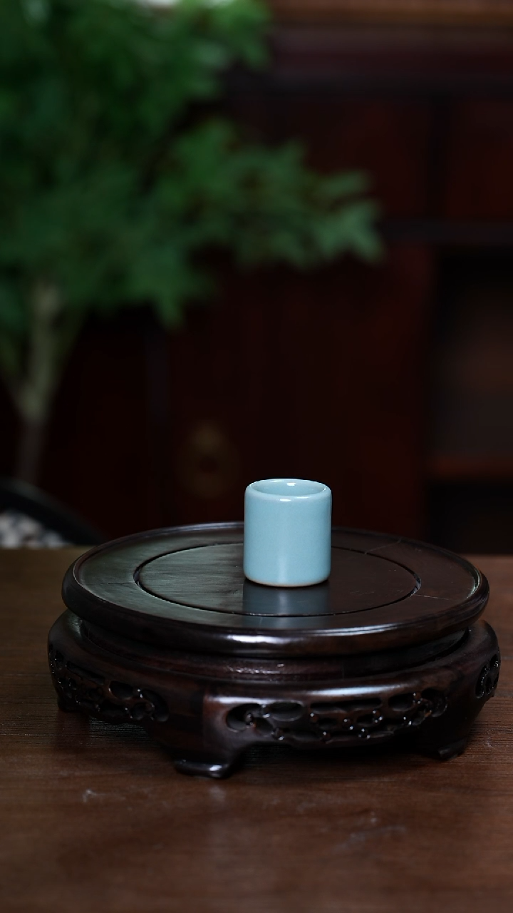 【闪购商品】L·宝丰宋官窑原产地汝瓷扳指盖置