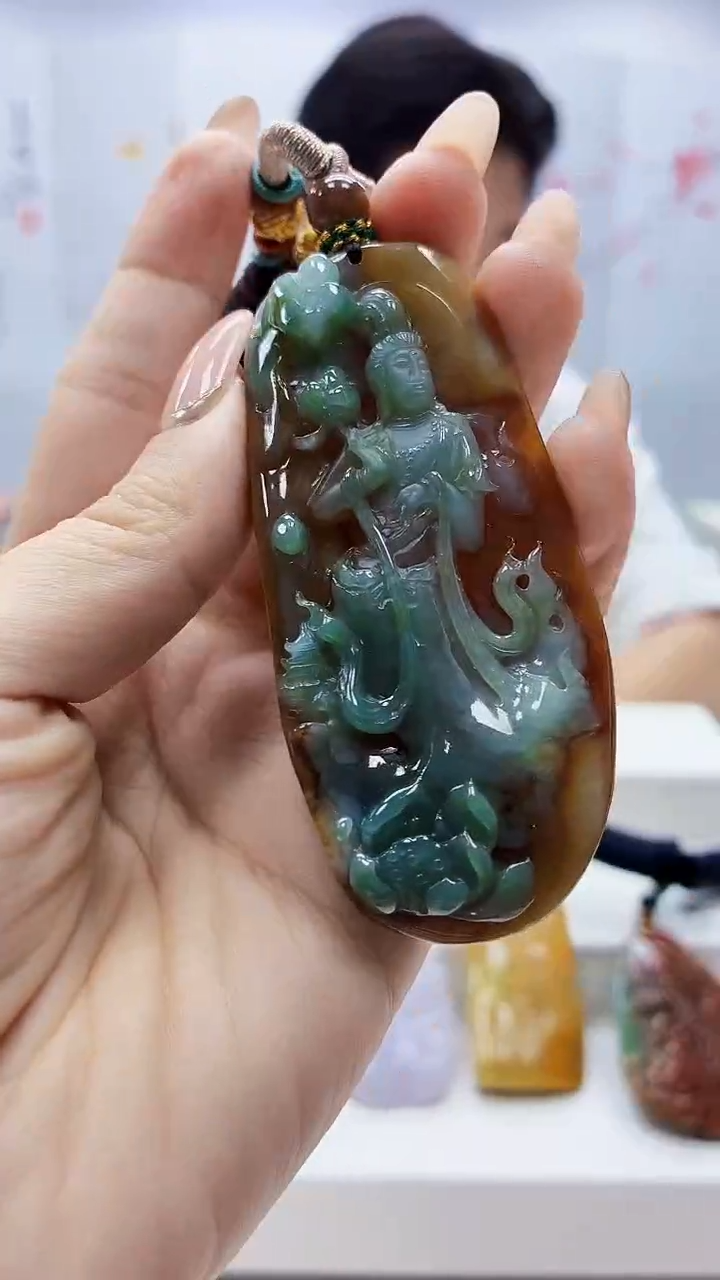 未镶嵌定制翡翠4917ty-毛货挂件95