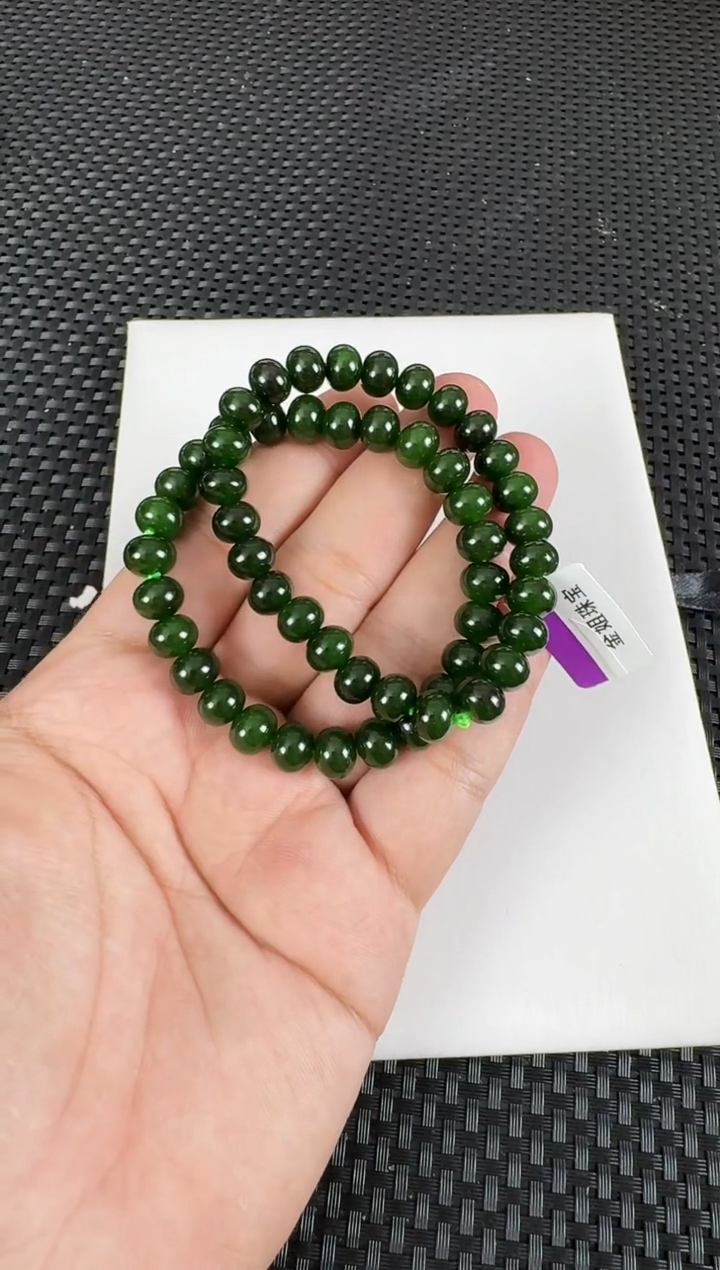 【闪购商品】和田玉（碧玉）手串未镶嵌约6*9MM俄七红皮多样性发一