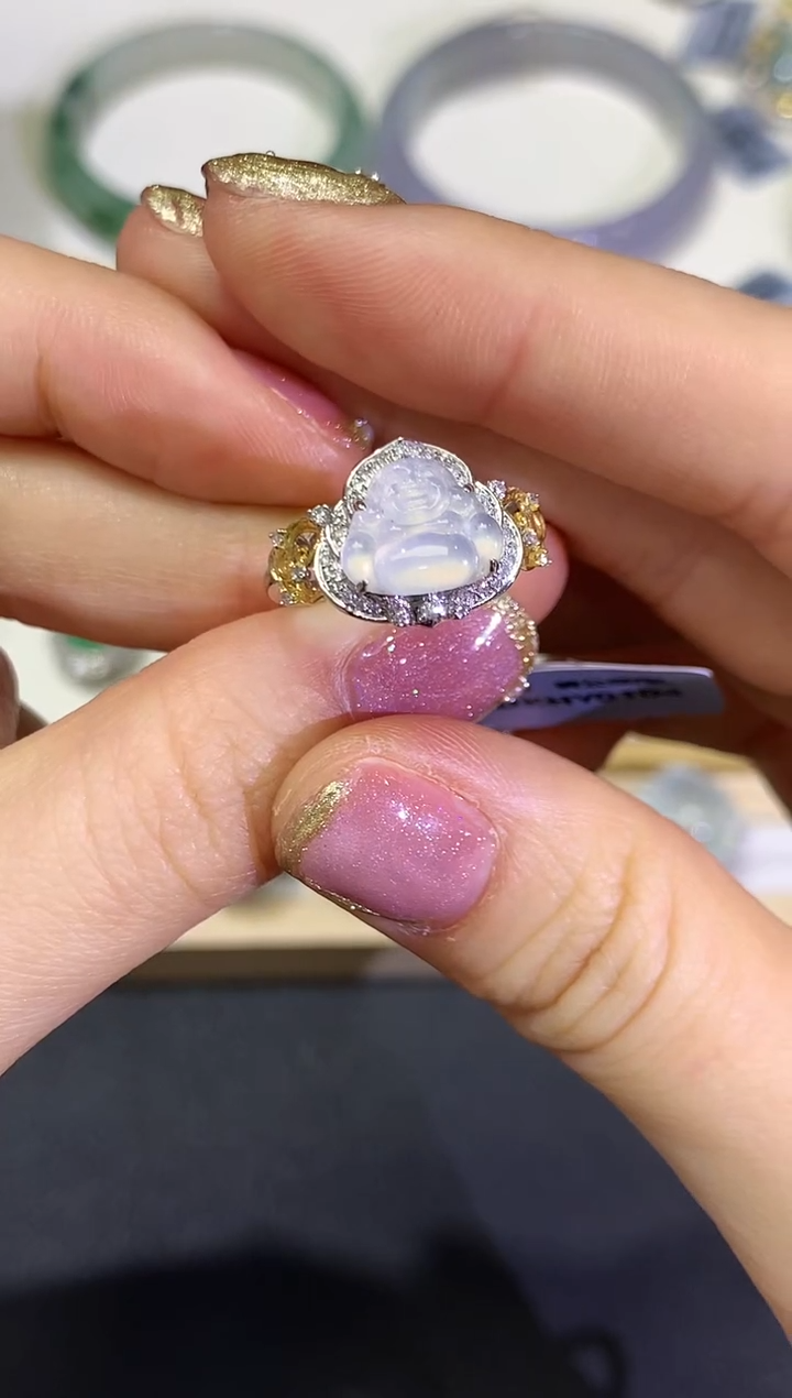 【闪购商品】翡翠颈饰18K金镶嵌团购21