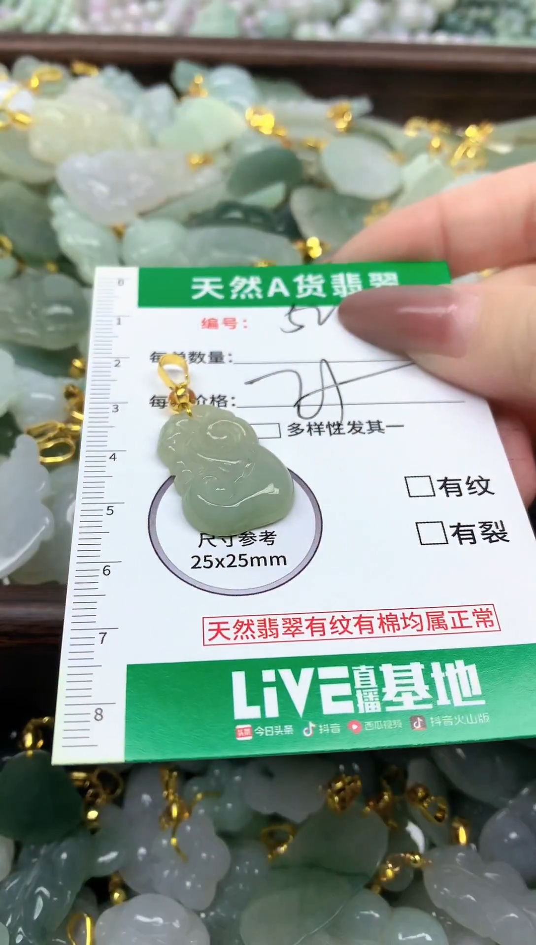 颈饰未镶嵌翡翠纯天然缅甸A货翡翠-52