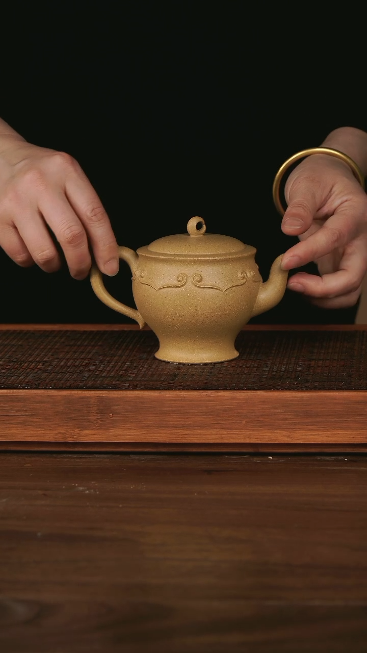 茶壶紫砂 残月 黄金段