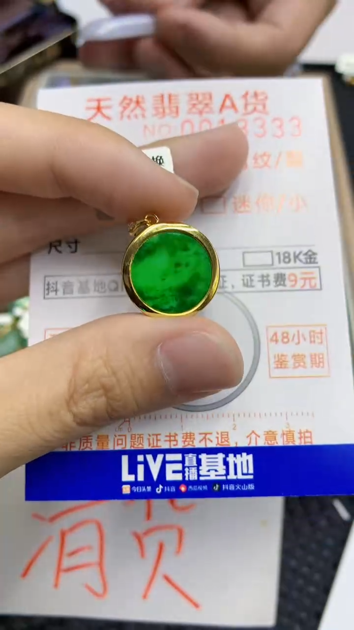 翡翠未镶嵌颈饰             1