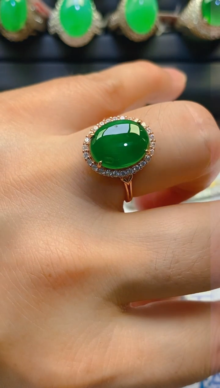 【闪购商品】翡翠耳饰银S925镶嵌天然A货翡翠1