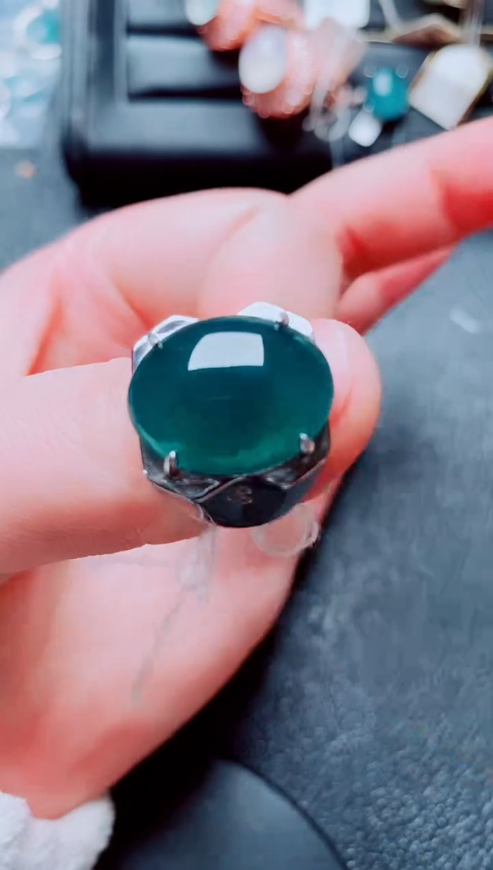 银S925镶嵌戒指翡翠1111