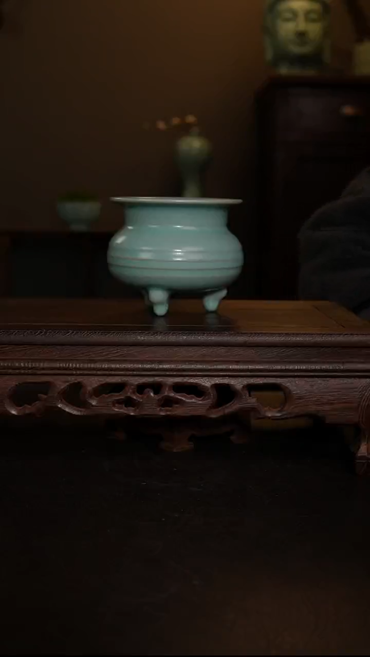 摆件原产地原矿仿古手工三足立式炉