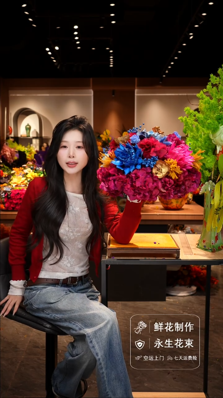 手工艺品琉璃手工花器花束空运包邮送货上门-以图片为准