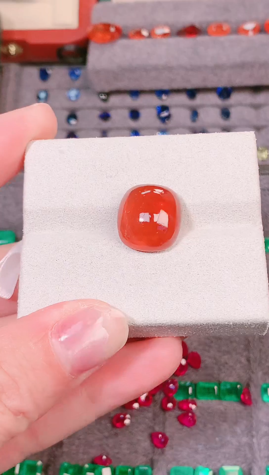 未镶嵌珠宝半成品石榴石天然芬达石榴石18.68ct