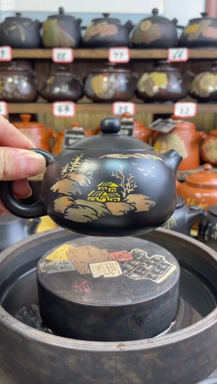 【闪购商品】壶建水紫陶还原烧彩填壶（潘广灿老师）