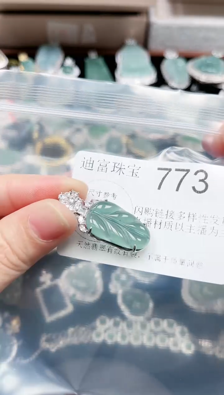 【闪购商品】翡翠颈饰未镶嵌773赠皮绳