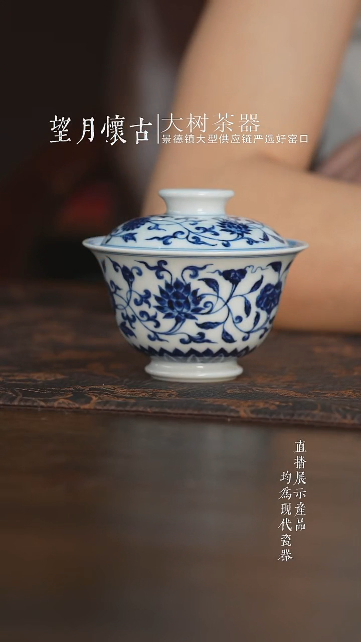 杯子方器合柴窑四季花卉岩茶盖碗