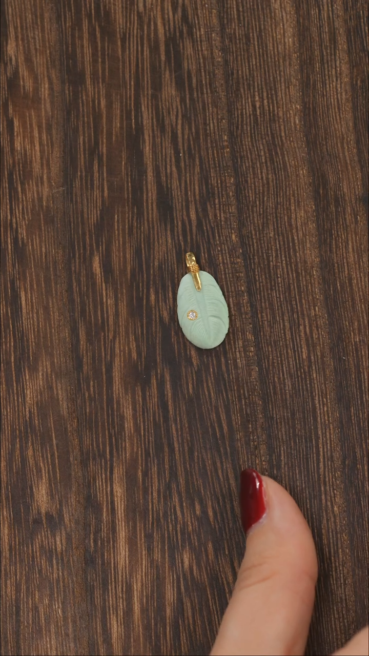 【闪购商品】绿松石挂饰18K金镶嵌1