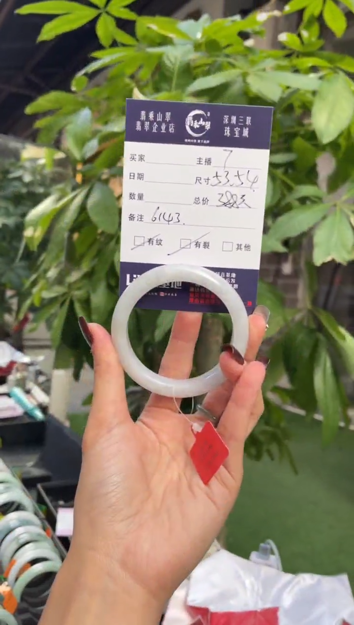 未镶嵌手镯翡翠Q 53正圈 6143