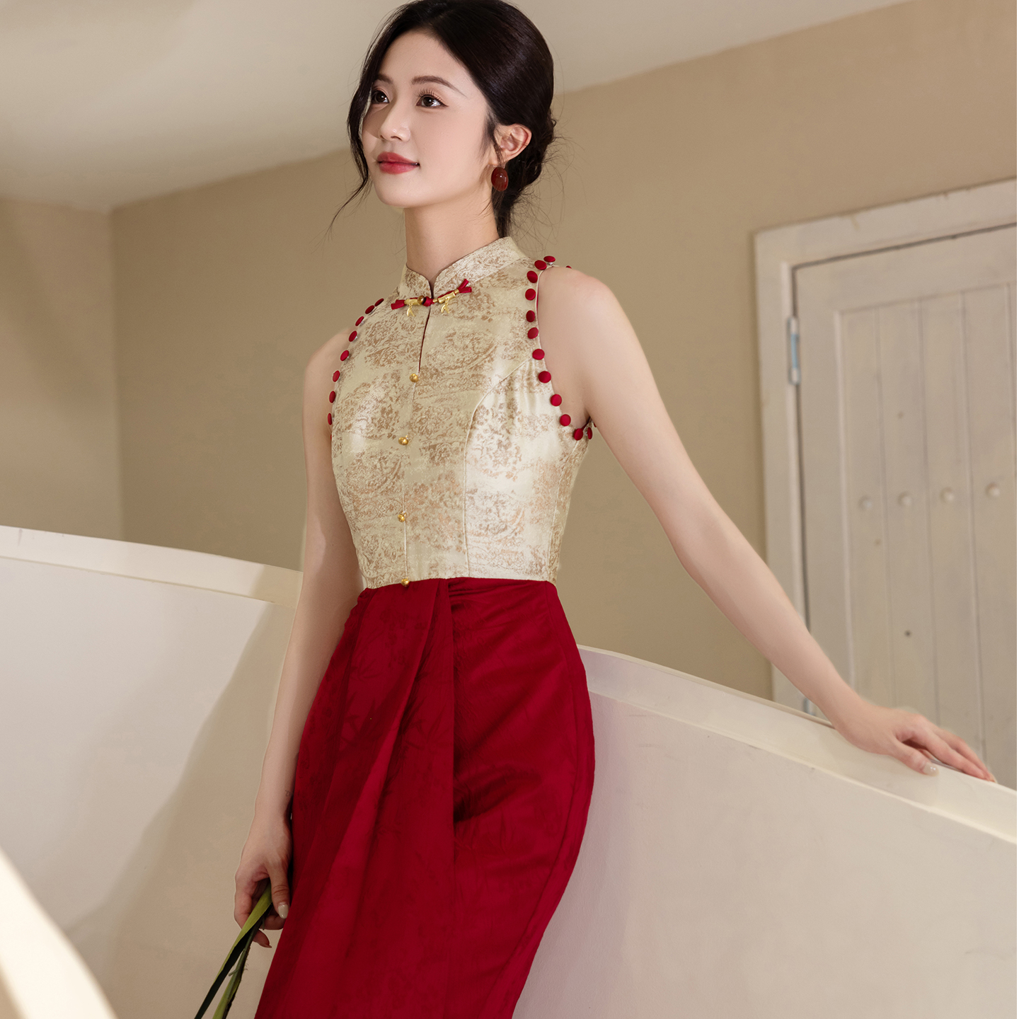 红色敬酒服新娘2025新款高级感新中式旗袍订婚礼服连衣裙鱼尾晨袍