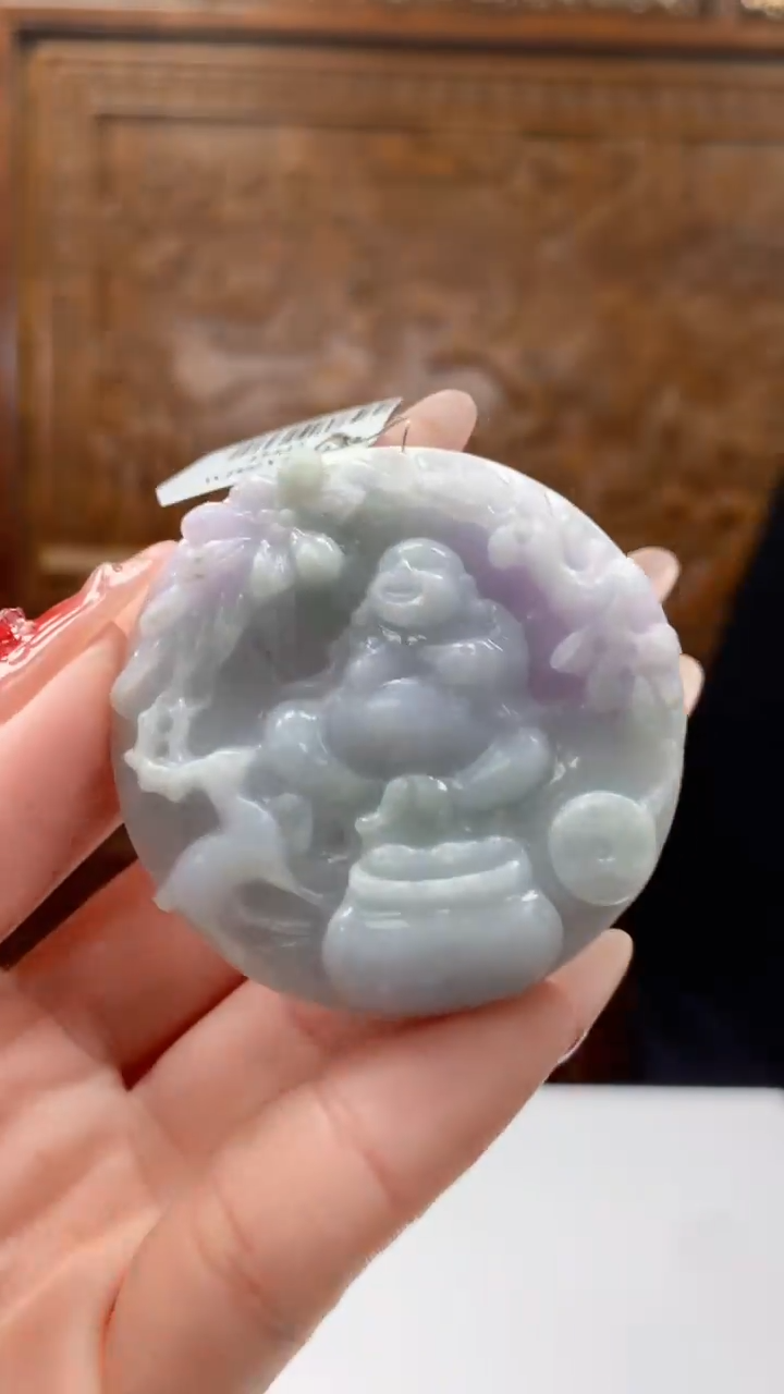 【闪购商品】定制翡翠未镶嵌1072ry-毛货挂件37