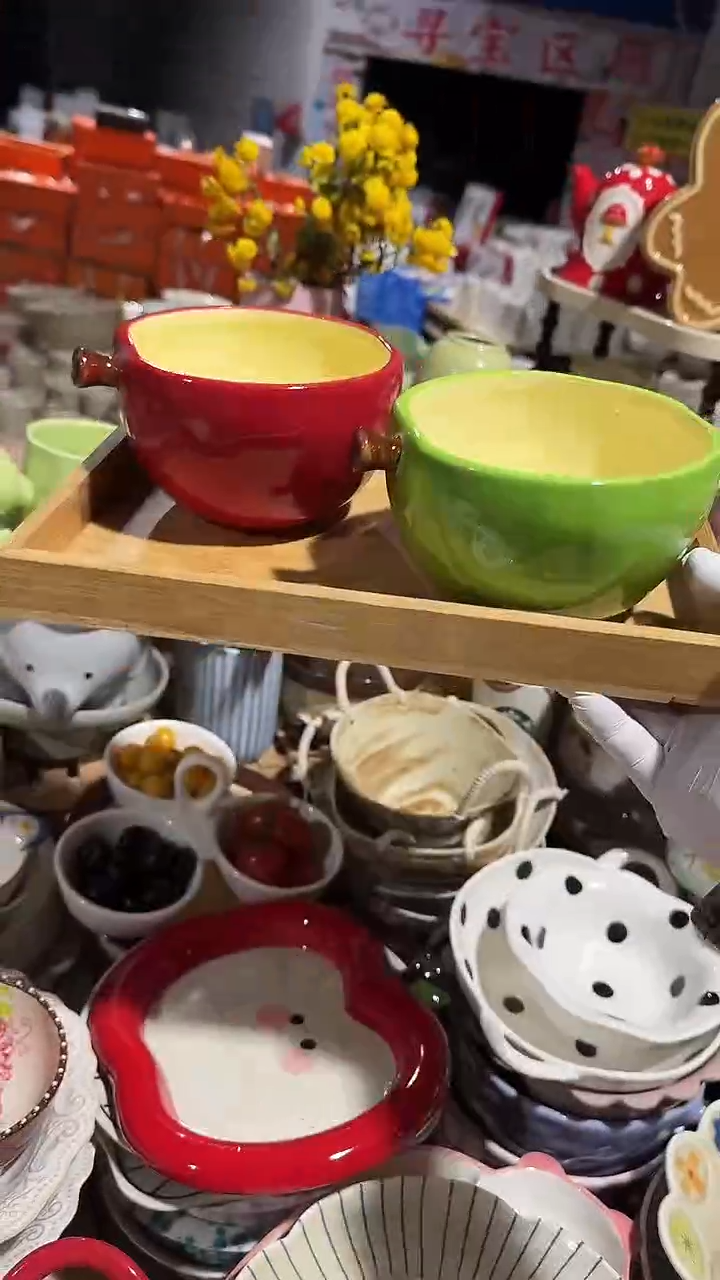 陶瓷2个苹果碗微瑕 凑满20元包邮