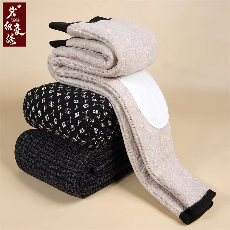 睿-中老年洋气妈妈装奶奶装冬季加厚三护妈妈裤奶奶裤棉裤2322款