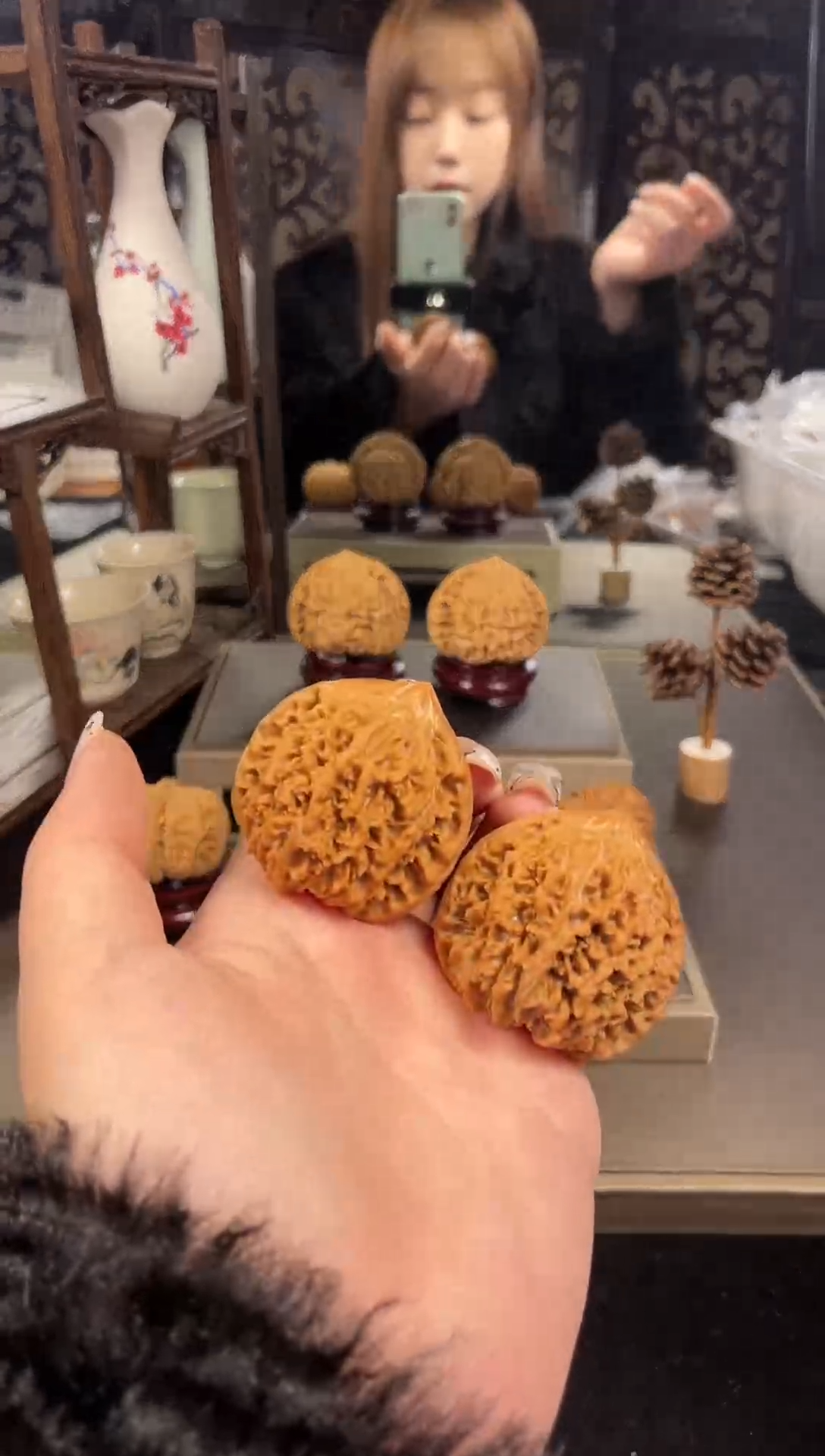 【闪购商品】文玩核桃把件满天星43尺-65