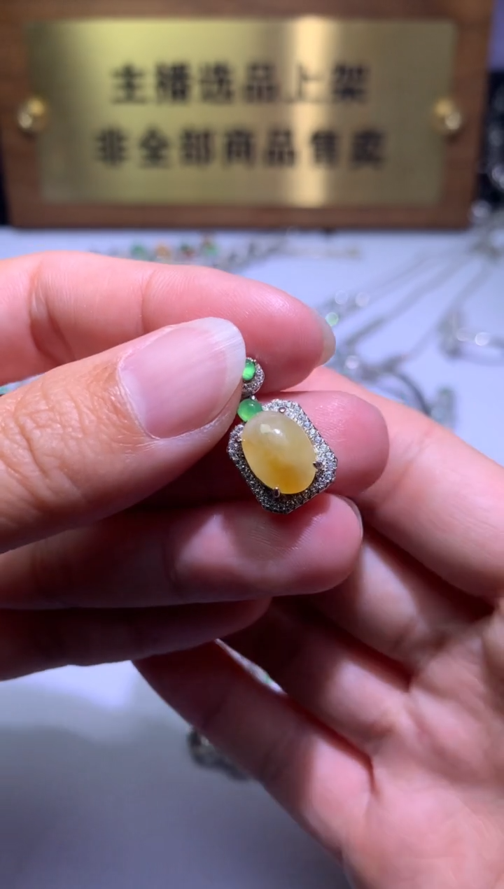 【闪购商品】翡翠颈饰银S925镶嵌净货