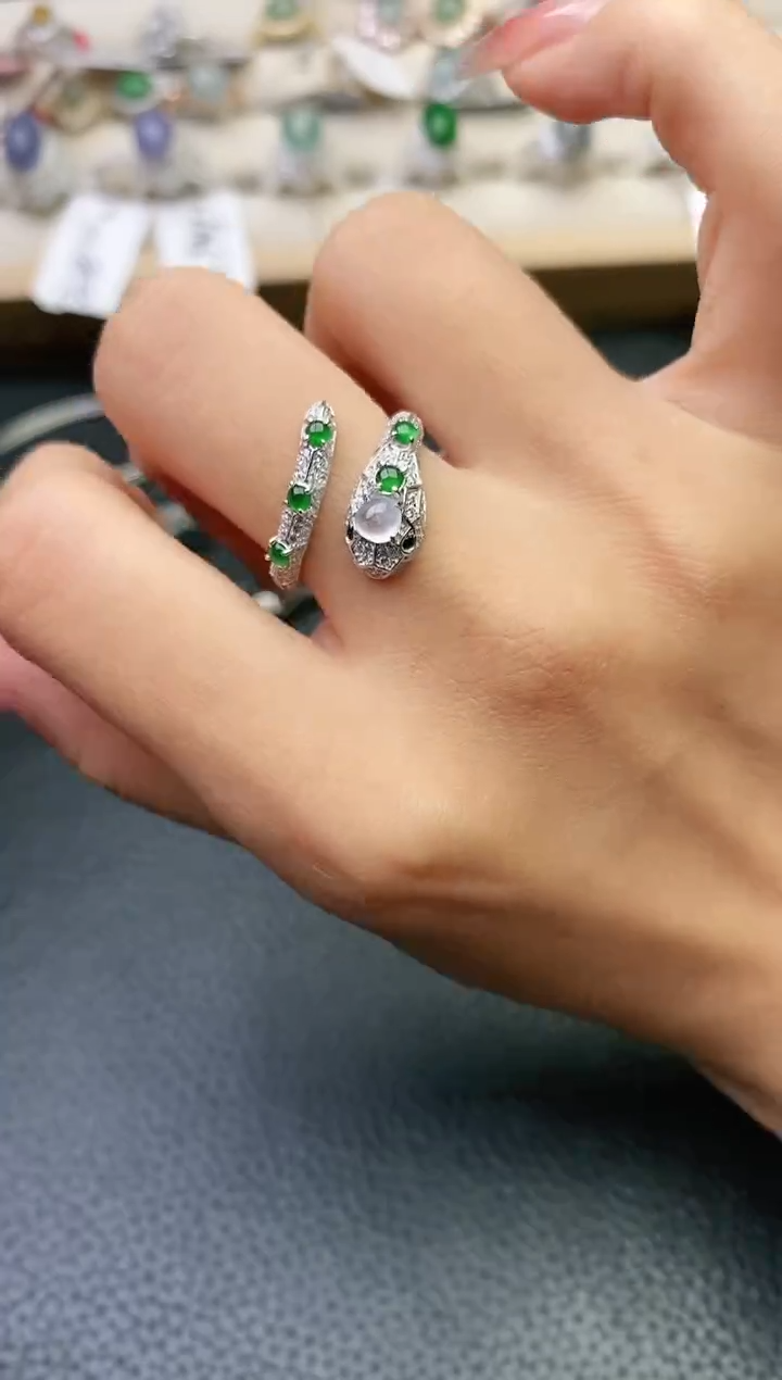 【闪购商品】翡翠戒指银S925镶嵌11111